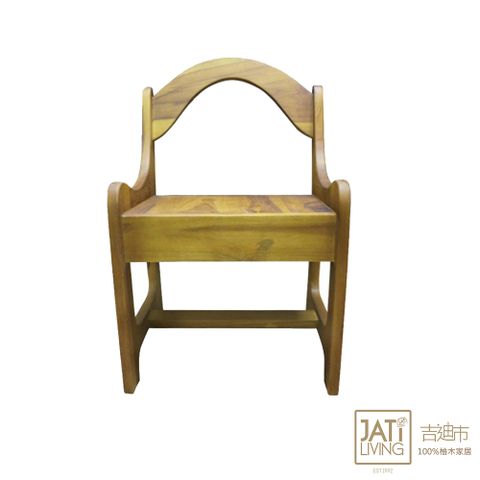 【吉迪市100%全柚木家具】柚木圓背造型矮凳 椅凳 小孩椅 簡約 中國風 RPCH005