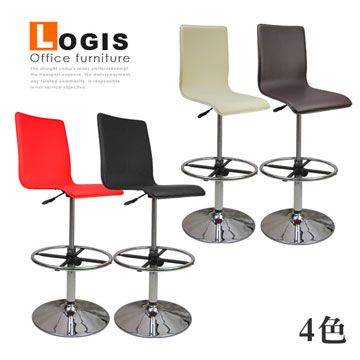 LOGIS．悠質高腳馬鞍皮革事務椅/電腦椅/吧台椅(需DIY組裝)