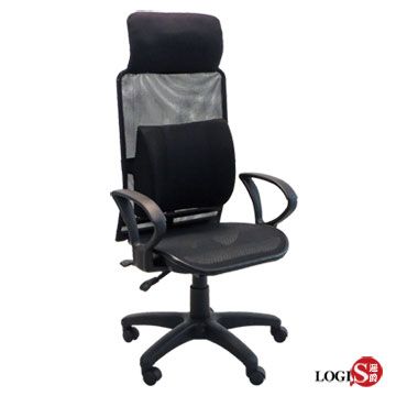 LOGIS邏爵-亞伯特超高背大護腰透氣全網坐墊椅 辦公椅 電腦椅 書桌椅 【559D3D】