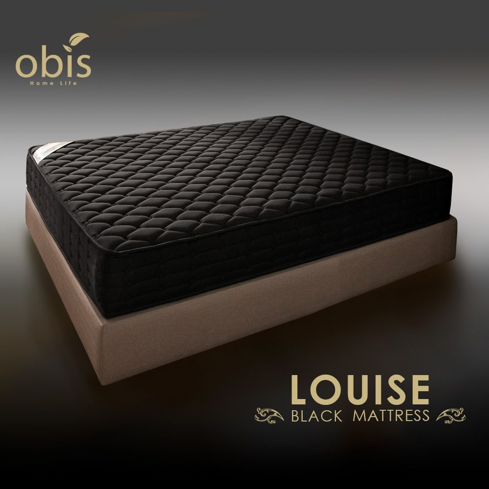 Obis 歐必斯 Louise鑽黑奈米石墨烯二線三段式獨立筒無毒床墊(23cm)-雙人特大6*7尺【鑽黑系列】