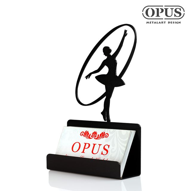 OPUS 東齊金工  歐式鐵藝名片座《芭蕾》經典黑