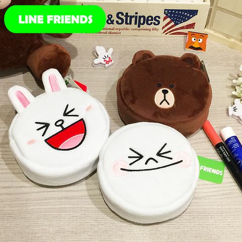 LINE FRIENDS 立體圓臉萬用包