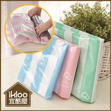 ikloo 宜酷屋 手捲式真空壓縮收納袋6入組(S/M/L)