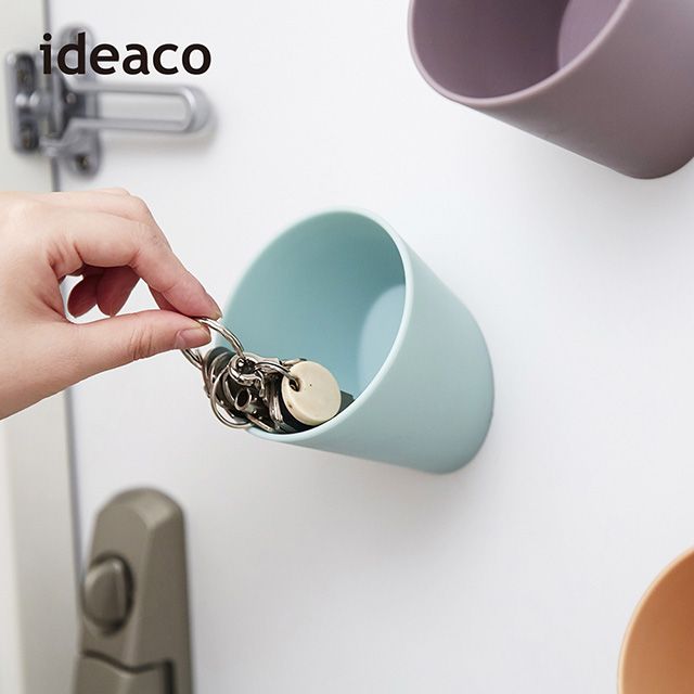 IDEACO 【日本 】壁掛/磁吸兩用杯形置物掛勾筒