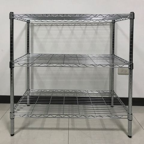 【我塑我形】90 x 45 x 90 cm 三層鐵力士鍍鉻萬用收納架