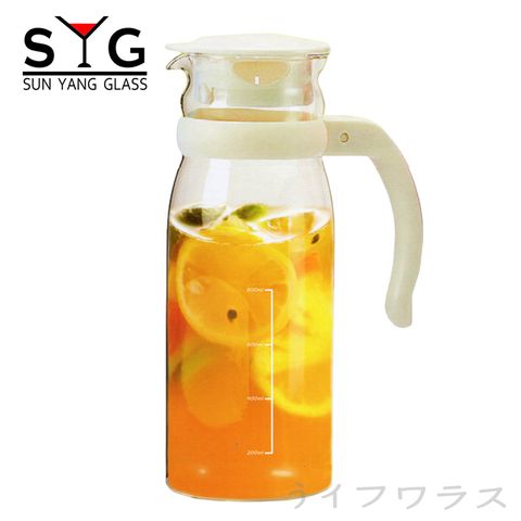 一品川流 耐熱涼水壺-1215ml-白色-2入組