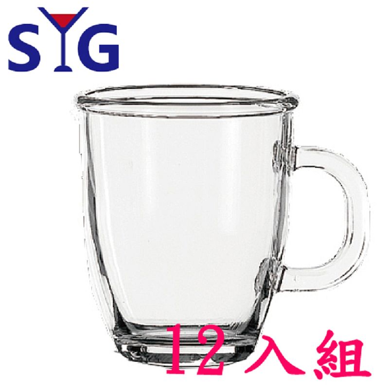 SYG 透明玻璃拿鐵杯-445cc-12入組