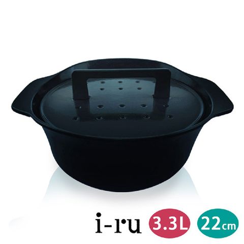 日本南部鐵器i-ru琺瑯鑄鐵鍋22cm(3.3L) 鐵藍