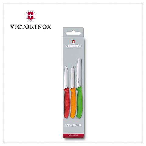 VICTORINOX 瑞士維氏 餐具組(綠番茄刀+桔間鋸齒刀) (6.7116.32)