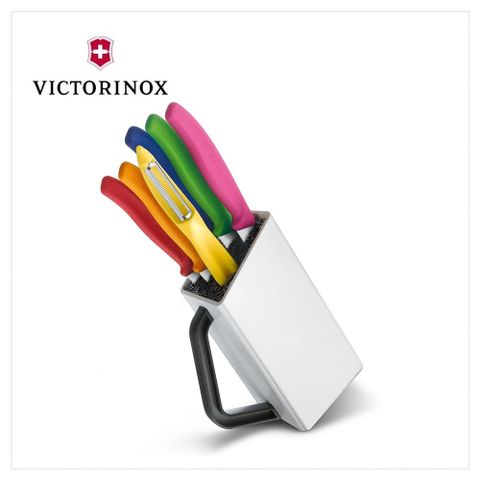 VICTORINOX 瑞士維氏 多用途餐刀組 (綠番茄刀+桔尖鋸齒刀+紅尖平刀) (6.7127.6L14)