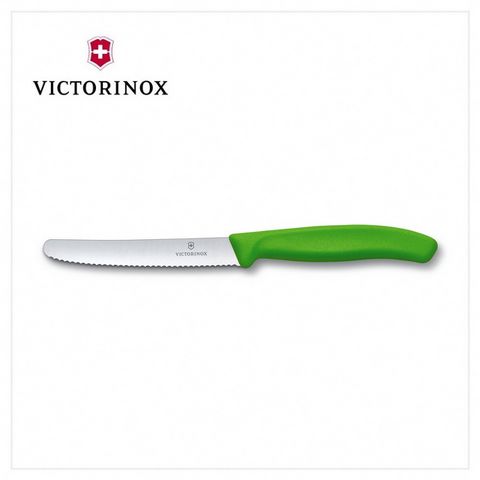 VICTORINOX 瑞士維氏 番茄刀禮盒組 含刀套/ 綠 (202014)