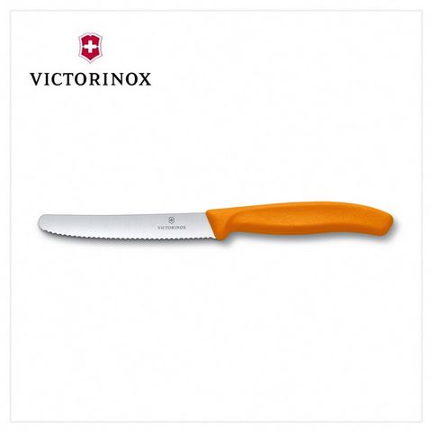 VICTORINOX 瑞士維氏 番茄刀禮盒組 含刀套/ 橘 (202019)