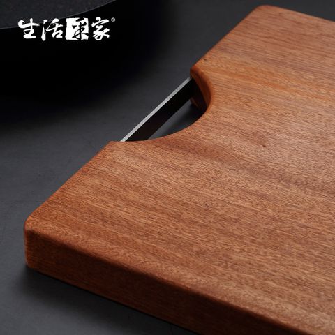 生活采家家用小款烏檀木整木加厚長方形砧板