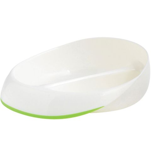 《MASTRAD》雙格止滑幼兒盤(綠) | 兒童餐碗 飯碗 盤子 餐盤