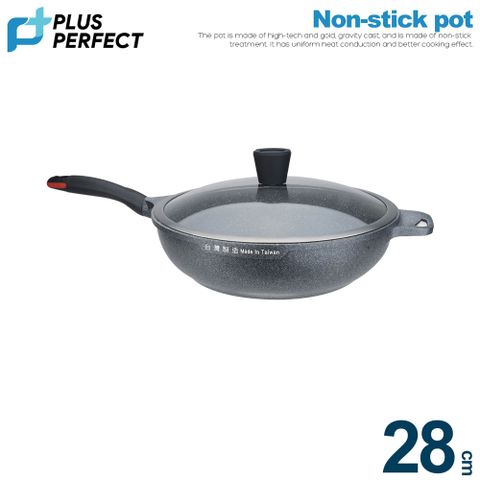 【PERFECT 理想】極致鑄造不沾平底鍋28cm(附蓋)
