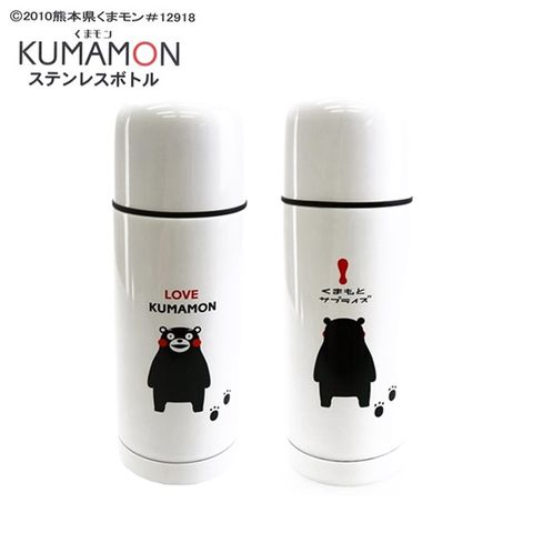 日本熊本熊KUMAMON真空保溫瓶350毫升K12918熊本熊真空斷熱保溫杯保冷杯保溫罐350ml保冷瓶保冷罐