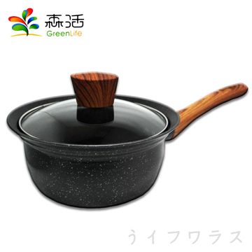 SADOMAIN 仙德曼 【一品川流】森活 大理石七層不沾片手鍋-16cm/1.2L-2入組 (附玻璃蓋)