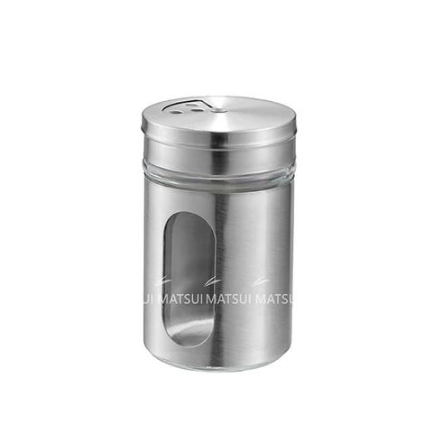 日本進口 不鏽鋼包覆玻璃調味罐80ML