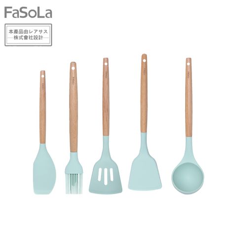 【FaSoLa】耐高溫櫸木手柄矽膠廚具 台灣總代理 簡約矽膠廚具，使用不傷鍋具 食品用矽膠，抗摔、防裂、耐用 櫸木手柄，邊緣光滑，手感舒適，不傷手