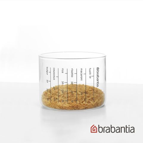 Brabantia 玻璃量杯儲存罐1L-灰