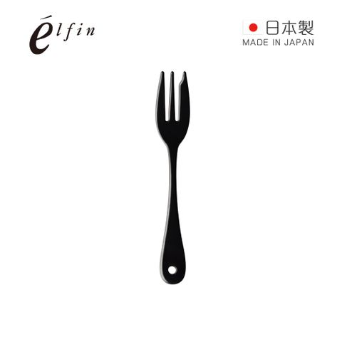 Elfin 【日本高桑金屬】日製黑琺瑯水果甜點叉-2入