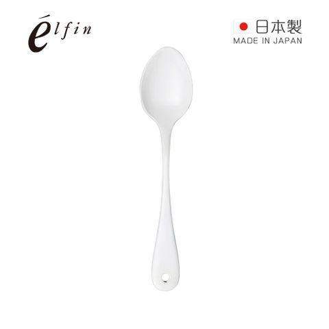 Elfin 【日本高桑金屬】日製白琺瑯餐匙-2入