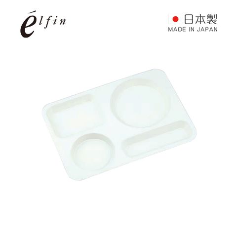 Elfin 【日本高桑金屬】日製不鏽鋼限定色個人餐盤-白色