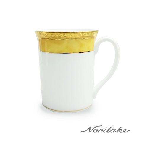 滿$3880送雙層野餐罐【Noritake】皇家黃馬克杯