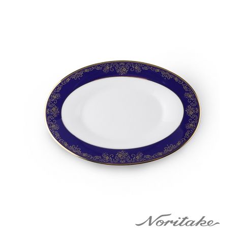【Noritake】藍色樂章橢圓盤20.5 CM