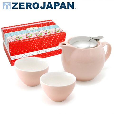 ZERO JAPAN 典藏陶瓷一壺兩杯超值禮盒組(桃粉紅)