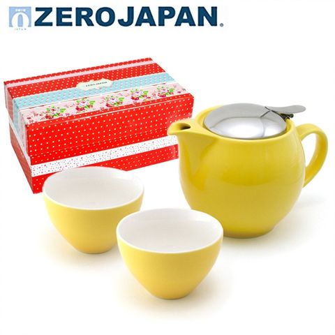 ZERO JAPAN 典藏陶瓷一壺兩杯超值禮盒組(甜椒黃)