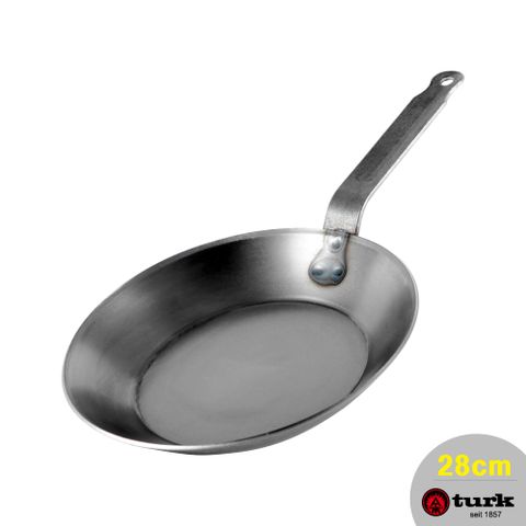 turk 【德國土克鐵鍋】冷鍛平底鍋 長柄28cm鐵鍋66228(台灣總代理經銷)
