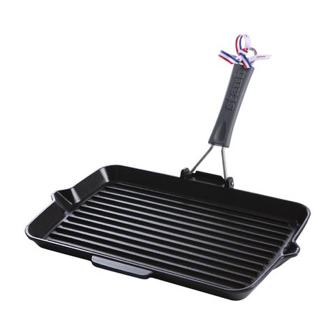 Staub 長方形摺疊烤盤 34x21cm 黑 法國製造