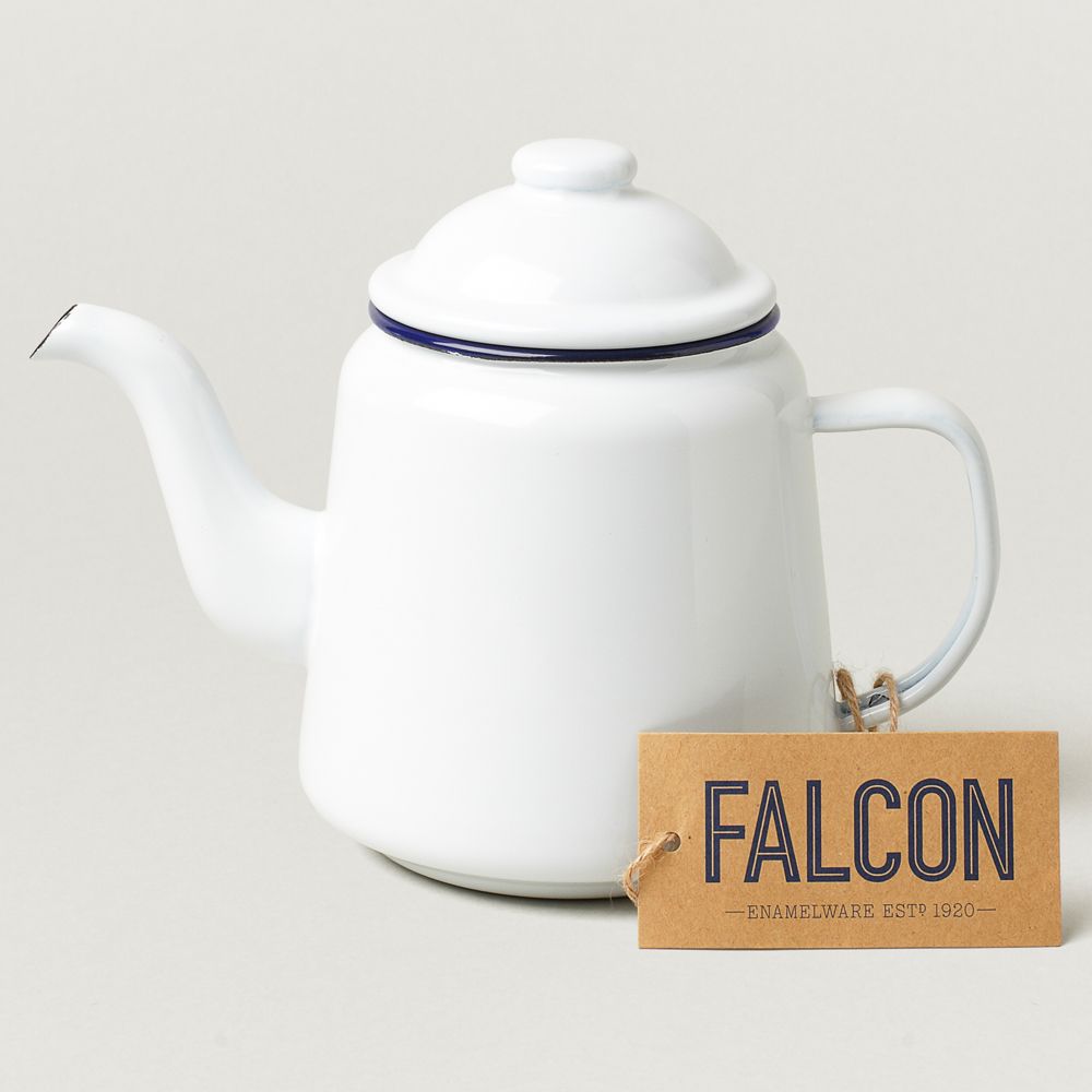 Falcon 獵鷹琺瑯   琺瑯茶壺 藍白