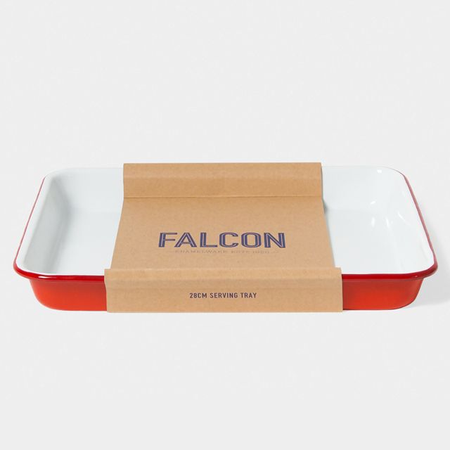 Falcon 獵鷹琺瑯   琺瑯托盤 紅白