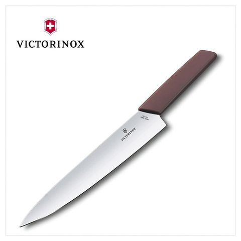 VICTORINOX 瑞士維氏Swiss Modern 切肉刀/暗紅6.9016.221B