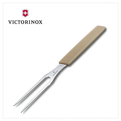 VICTORINOX 瑞士維氏 Swiss Modern 切肉叉/米色6.9036.158B