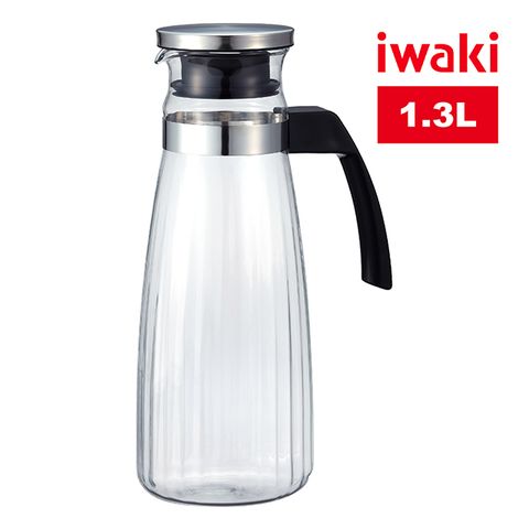 iwaki 日本耐熱玻璃不銹鋼蓋冷/熱水壺 1.3L