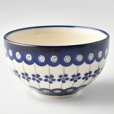 波蘭陶 藏青小卉系列 餐碗 12cm 波蘭手工製
