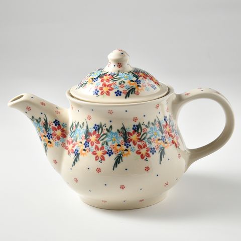 波蘭陶 桃花源系列 茶壺 1.1L 波蘭手工製