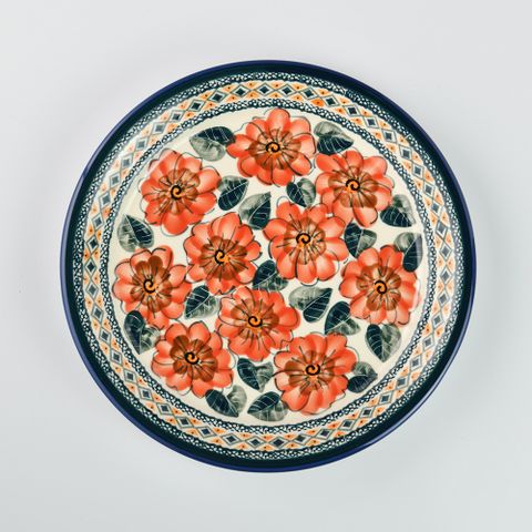 波蘭陶 艷夏扶桑系列 圓形餐盤 25cm 波蘭手工製