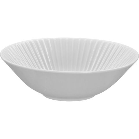 Tokyo Design Studio 荷蘭 浮雕瓷製淺餐碗(白17cm) / 飯碗 湯碗