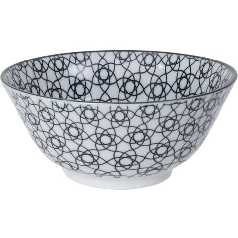 Tokyo Design 瓷製餐碗(花繩黑15cm)