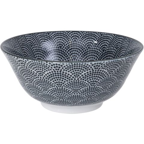 Tokyo Design 瓷製餐碗(扇點黑15cm)