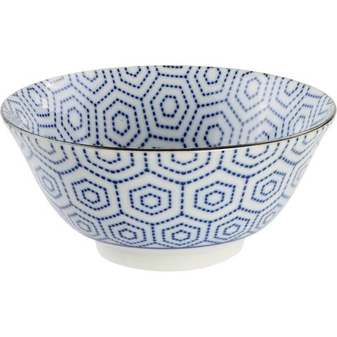 Tokyo Design 瓷製餐碗(六角紋繪15.3cm)