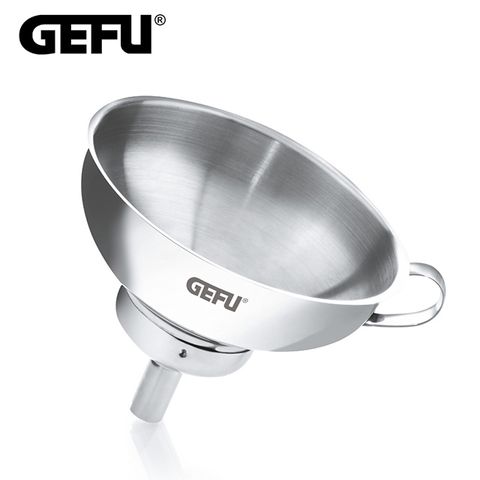 【GEFU】德國品牌不鏽鋼大小口徑過濾漏斗-14cm