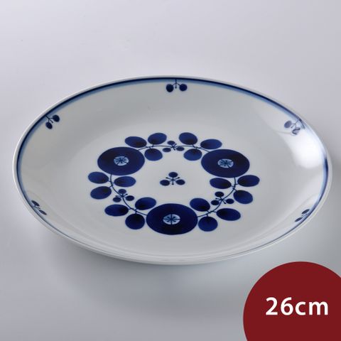 Hakusan 白山陶 BLOOM 圓形餐盤 花中間 26cm