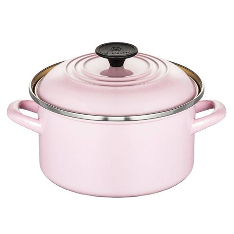 LE CREUSET 琺瑯便利湯鍋 20cm 3.7L 亮粉 琺瑯鍋 深鍋 (電磁爐 IH爐可用)