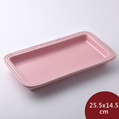 Le Creuset 陶瓷長型呈菜盤   25.5x14.5cm 亮粉色