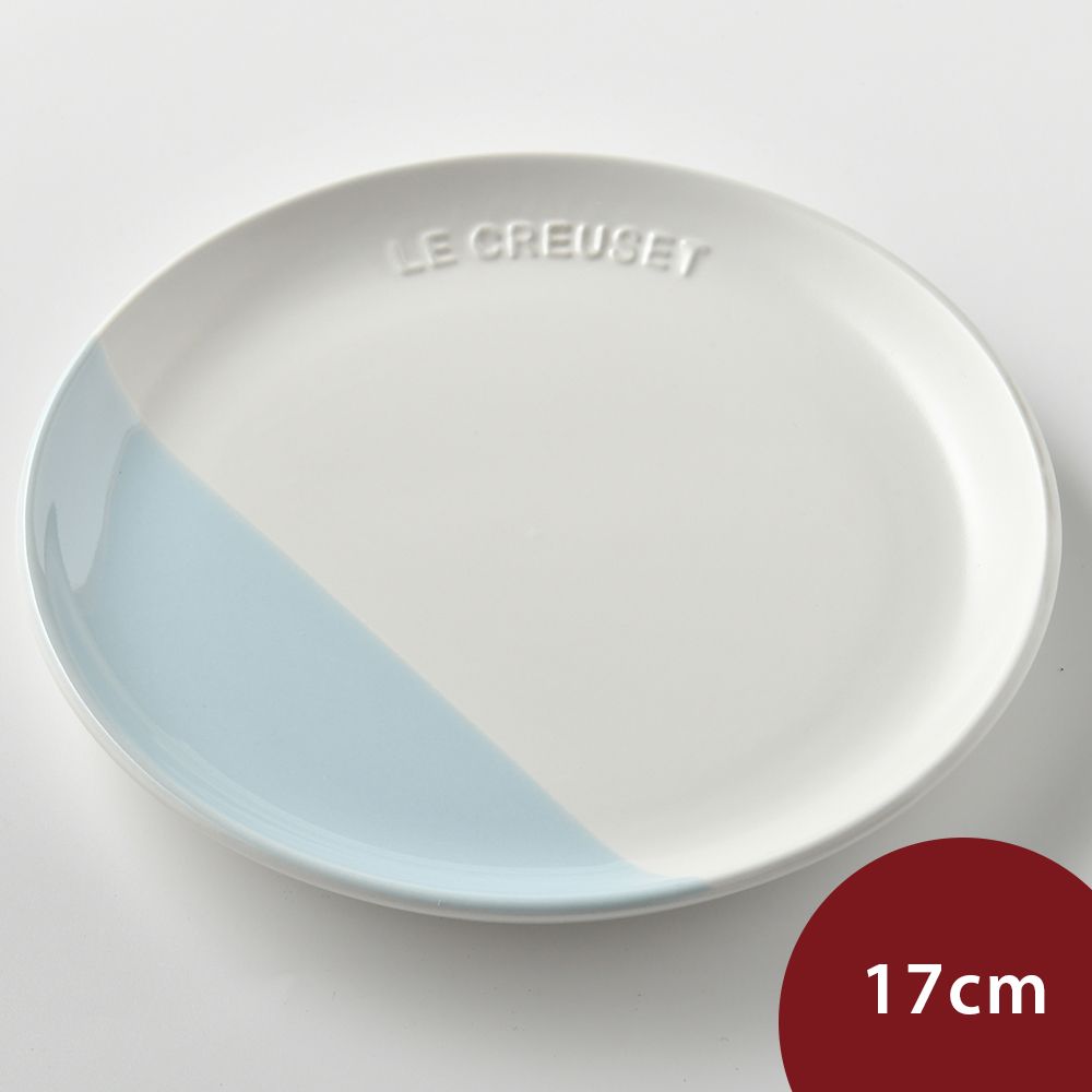 LE CREUSET  花蕾系列 餐盤 17cm 棉花白/海岸藍